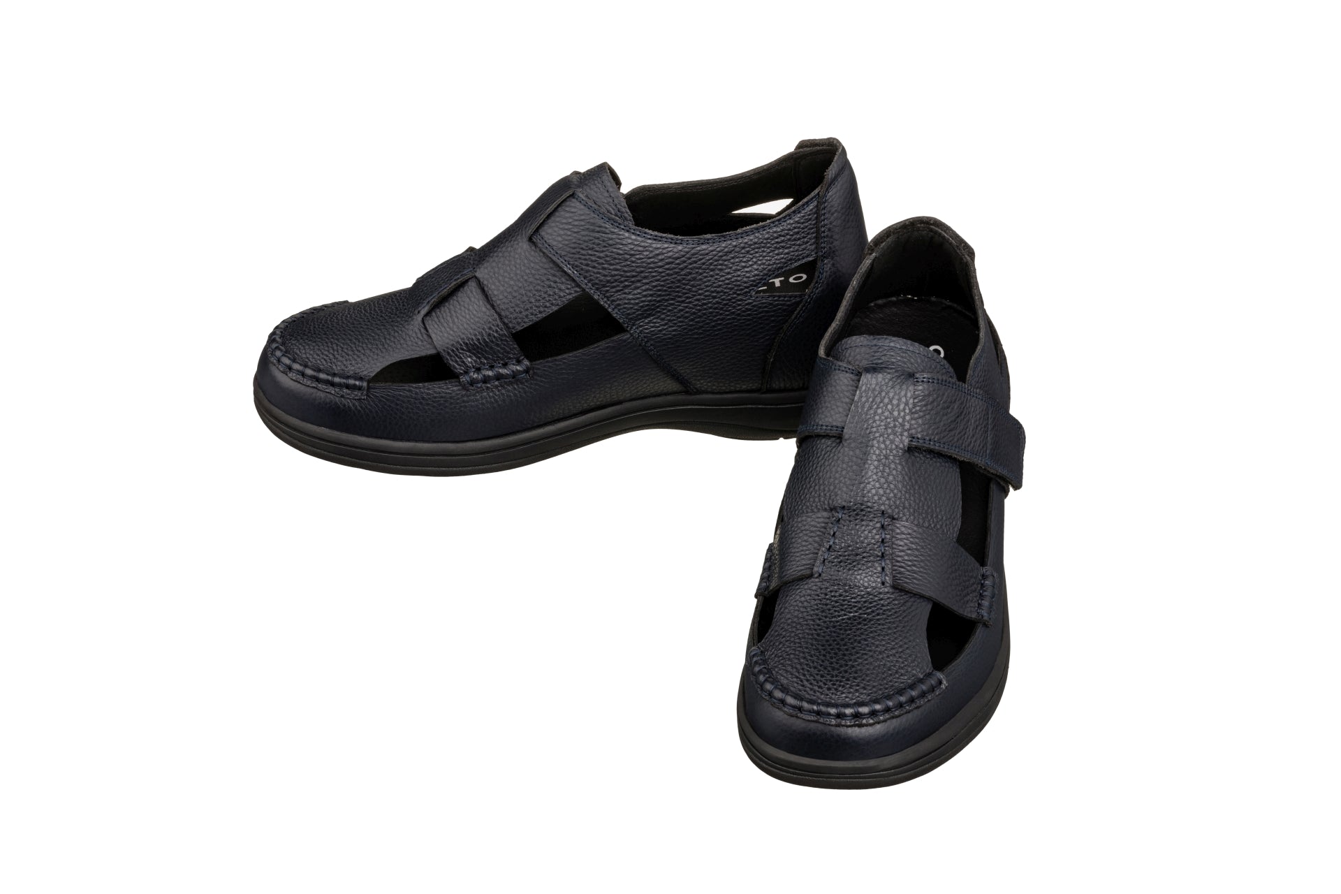 CALTO - K2663 - 3.2 Inches Taller (Navy) - Casual Fisherman Sandal