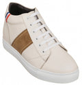 Men's Beige White Elevator Shoes K53101
