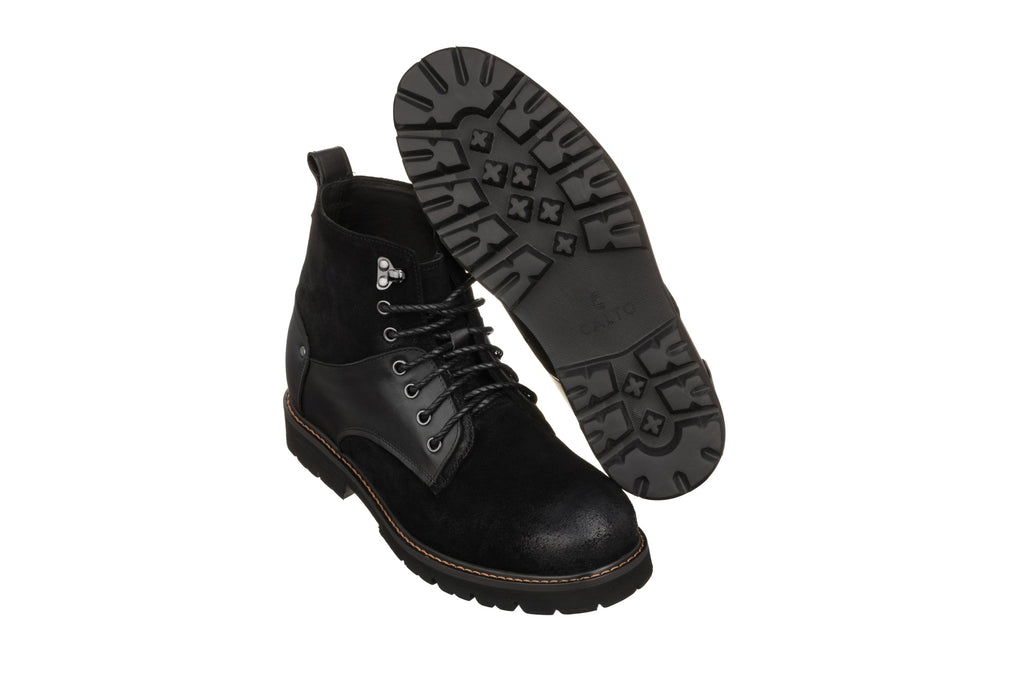 Men's Black Elevator Shoes K8701