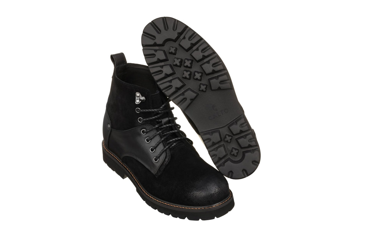 Men's Black Elevator Shoes K8701