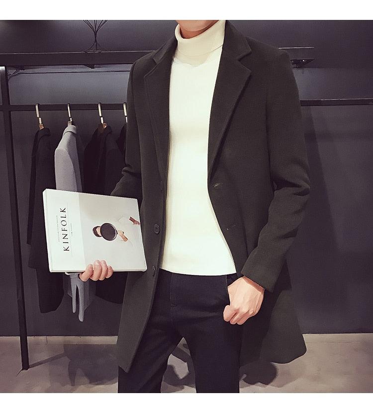 Luxury Simple Overcoat Long Oversized Coat Jacket