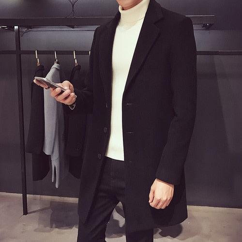 Luxury Simple Overcoat Long Oversized Coat Jacket