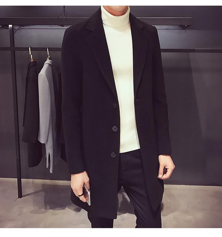 Luxury Simple Overcoat Long Oversized Coat Jacket