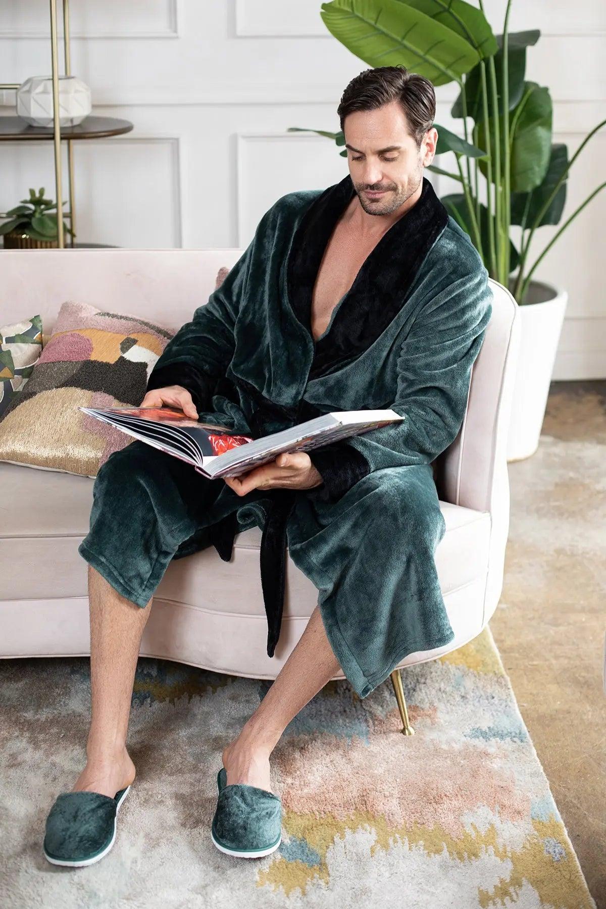 Cozy Men's Plush Robes – Built for Comfort, Designed to Last with available Personalization Add-on