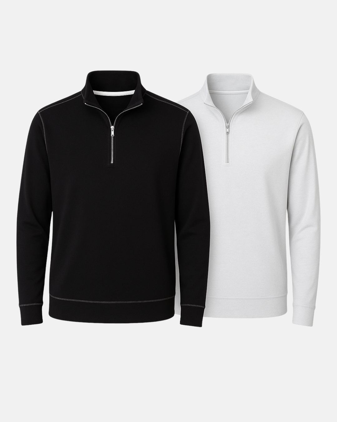 Cinqo Travel Half Zip 2-Pack - Black/White