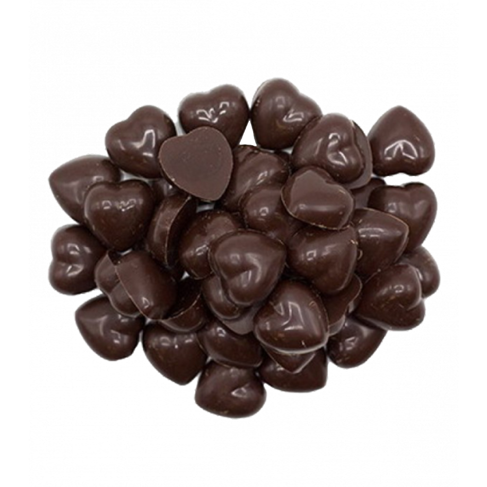 Raw Dark Chocolate Hearts - 100% Cacao