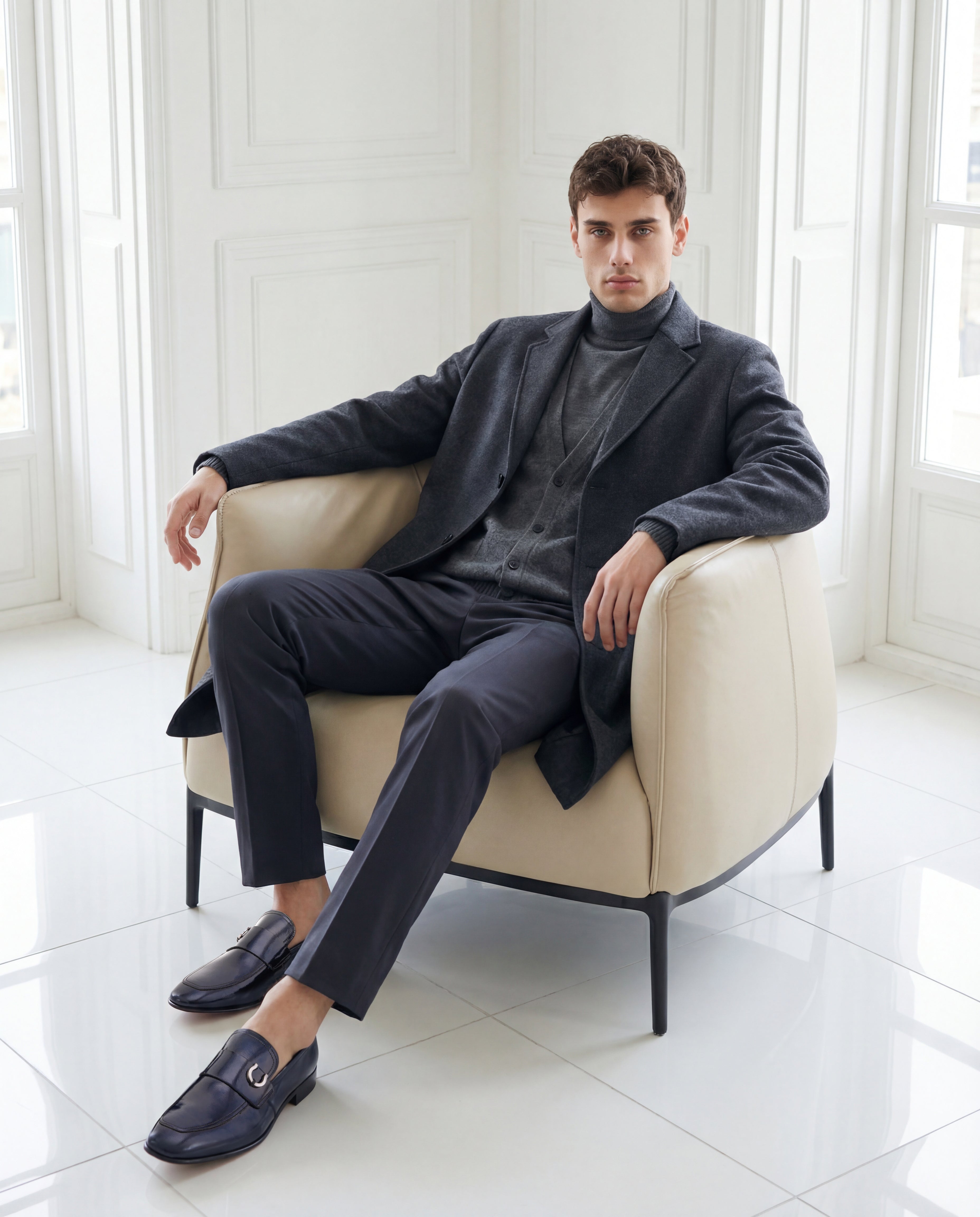 The Blackwell Navy Patent Bit Loafer Men Shoe