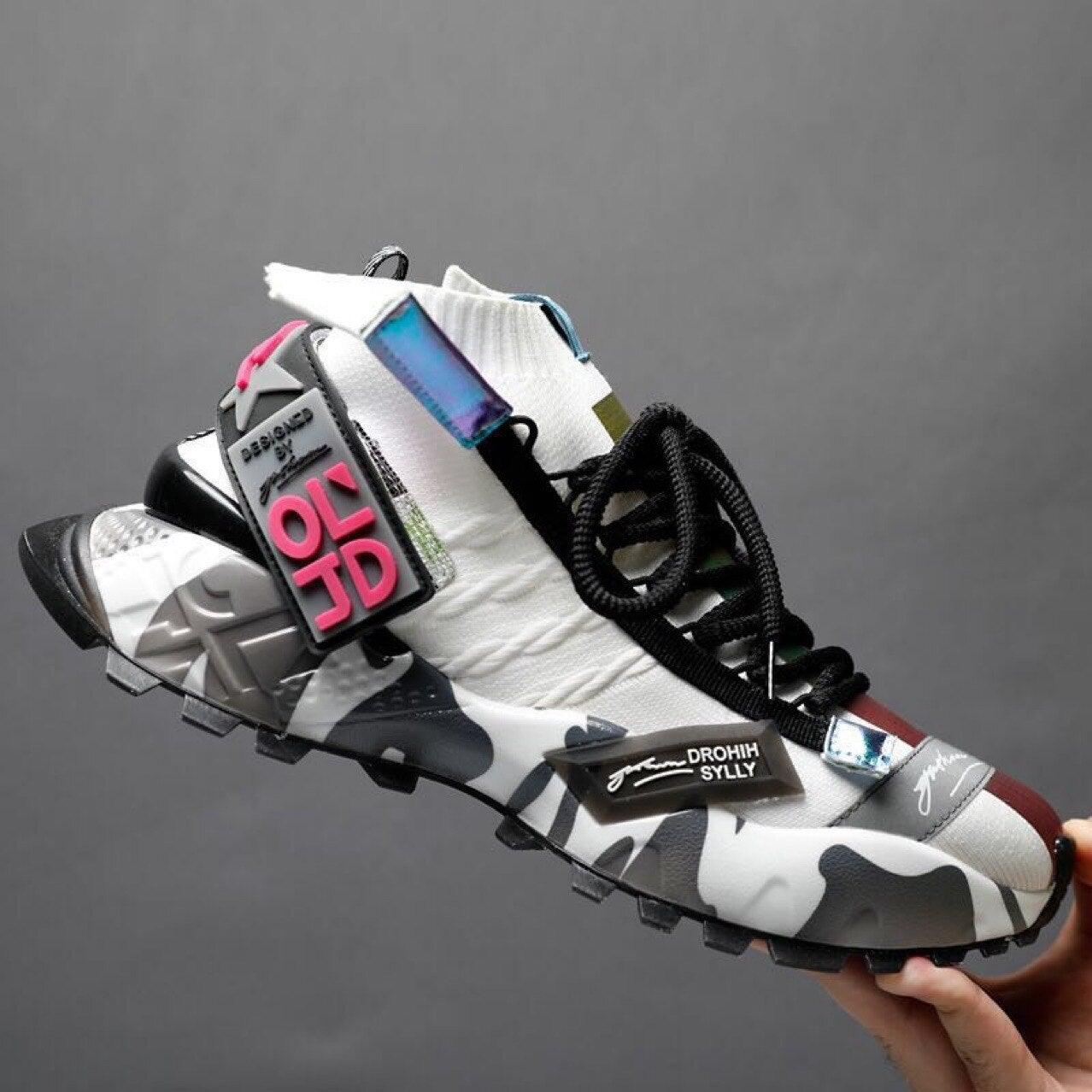 Men's Sneakers: Platform, Breathable, Comfortable, Sock Shoes for Walking and Running