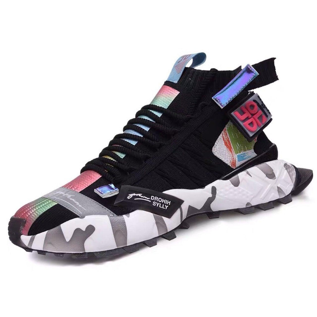 Men's Sneakers: Platform, Breathable, Comfortable, Sock Shoes for Walking and Running