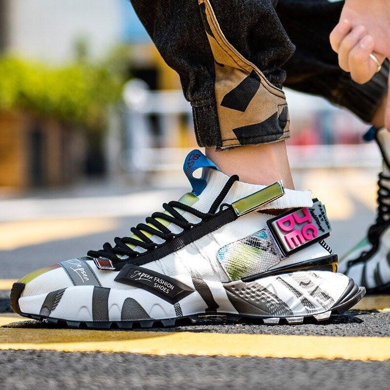 Men's Sneakers: Platform, Breathable, Comfortable, Sock Shoes for Walking and Running