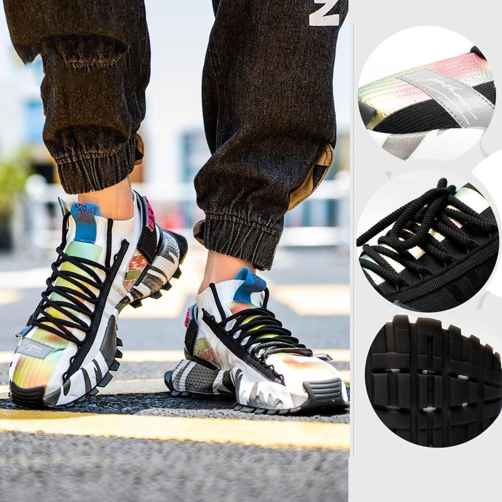 Men's Sneakers: Platform, Breathable, Comfortable, Sock Shoes for Walking and Running