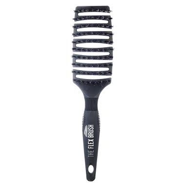 The Flex Brush XL Mixed Bristle Vent Brush with Boar & Nylon Pins, Black