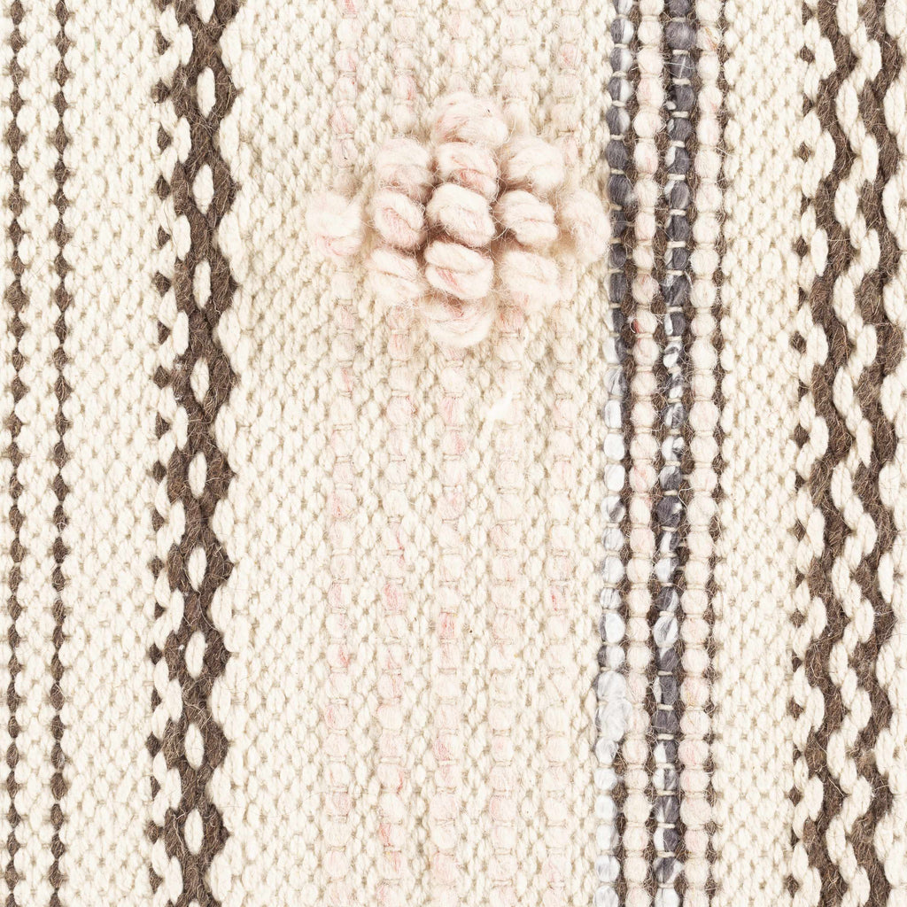Lenorah Pink&White Textured Throw Pillow - Clearance