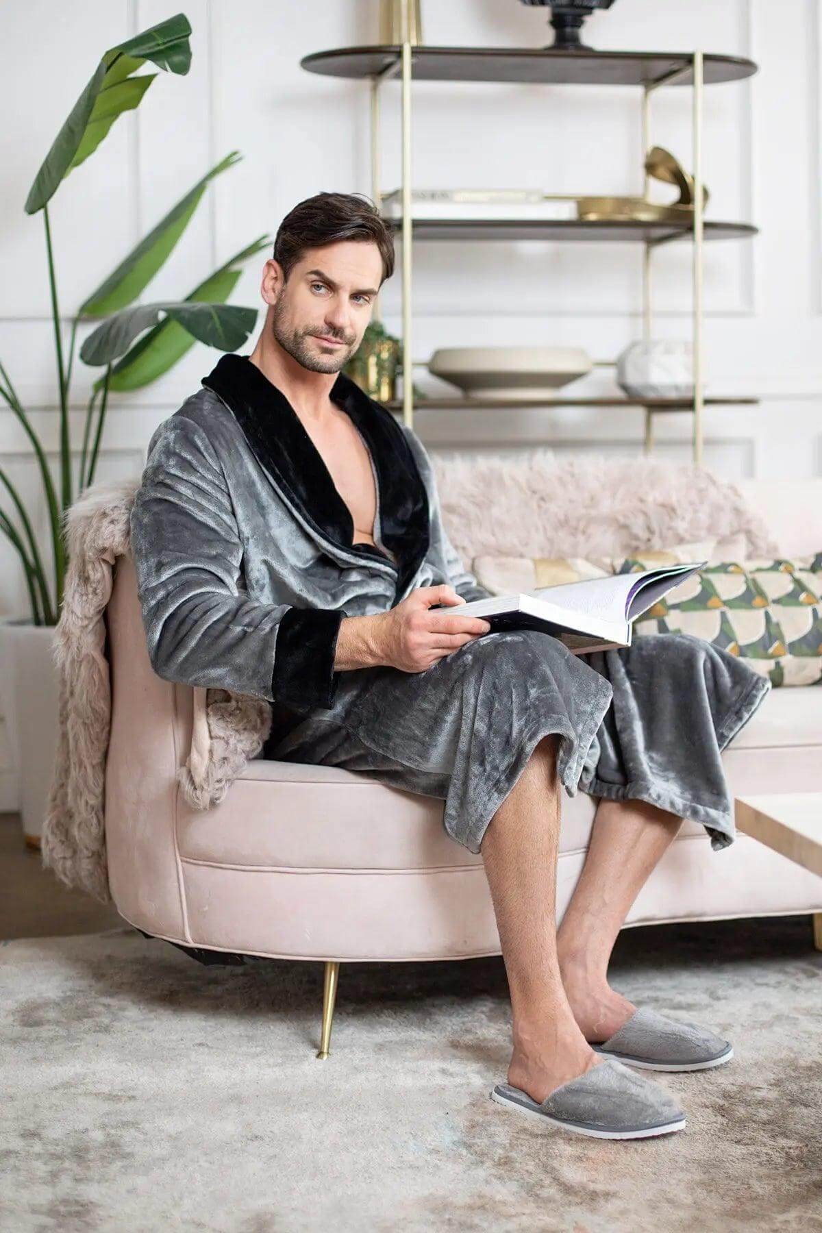 Cozy Men's Plush Robes – Built for Comfort, Designed to Last with available Personalization Add-on