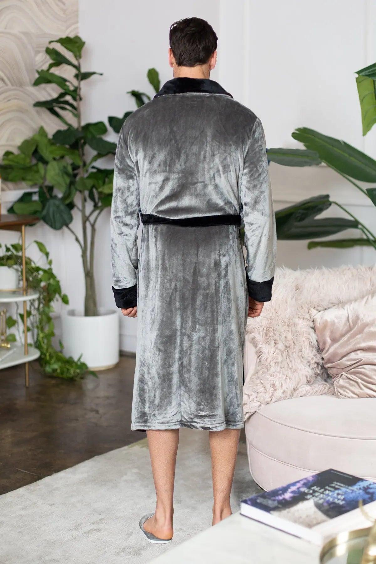 Cozy Men's Plush Robes – Built for Comfort, Designed to Last with available Personalization Add-on