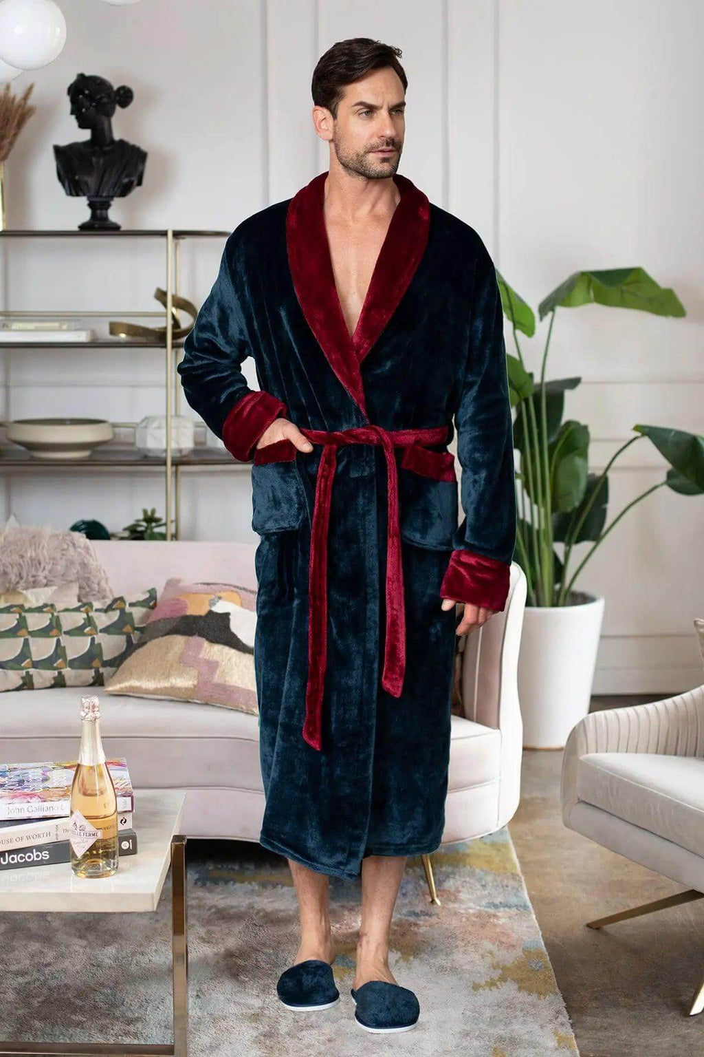 Cozy Men's Plush Robes – Built for Comfort, Designed to Last with available Personalization Add-on
