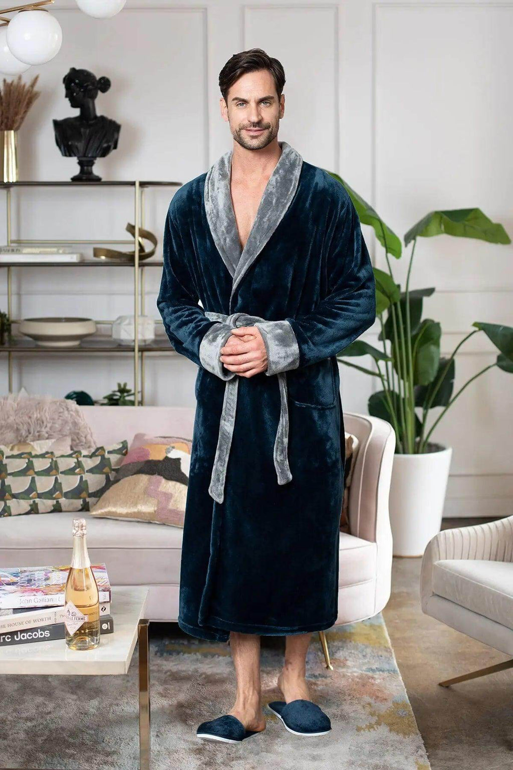 Cozy Men's Plush Robes – Built for Comfort, Designed to Last with available Personalization Add-on