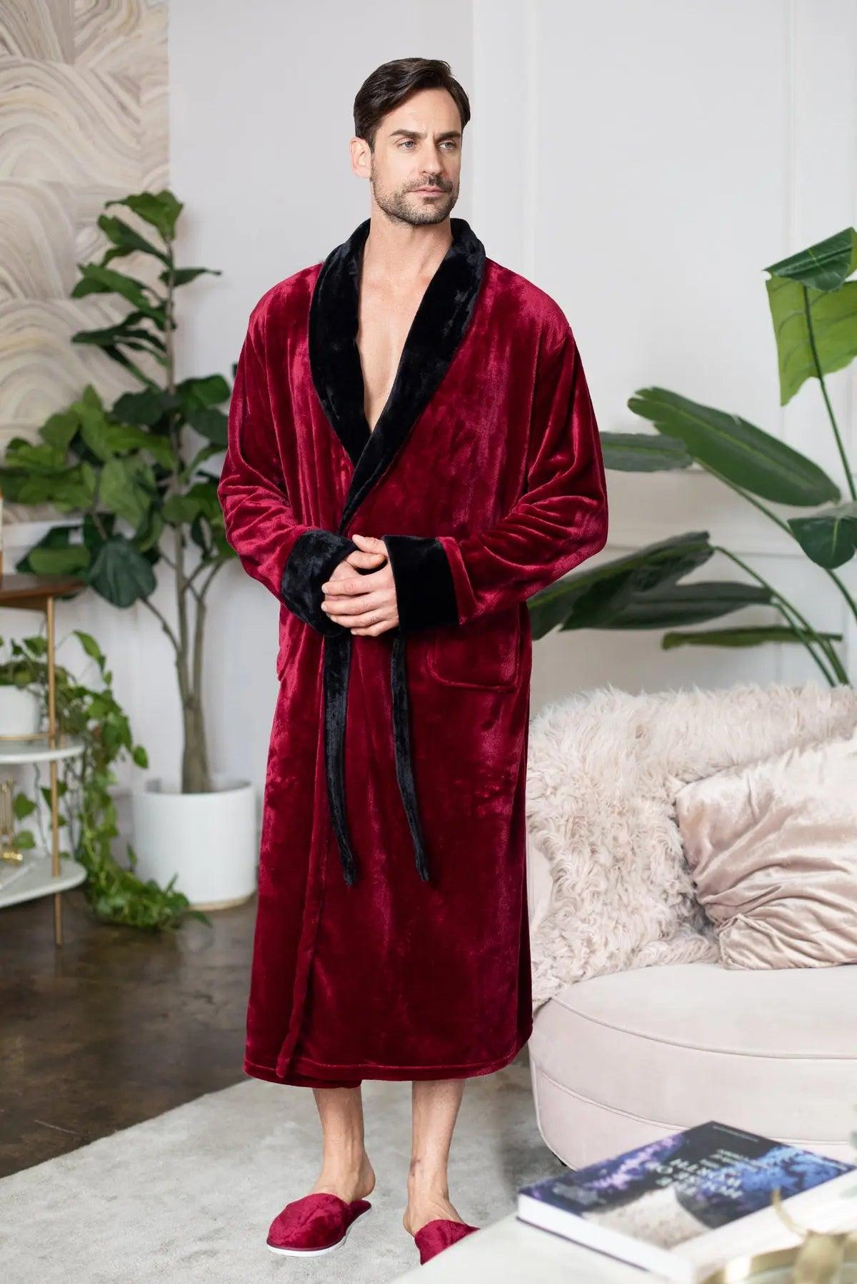 Cozy Men's Plush Robes – Built for Comfort, Designed to Last with available Personalization Add-on