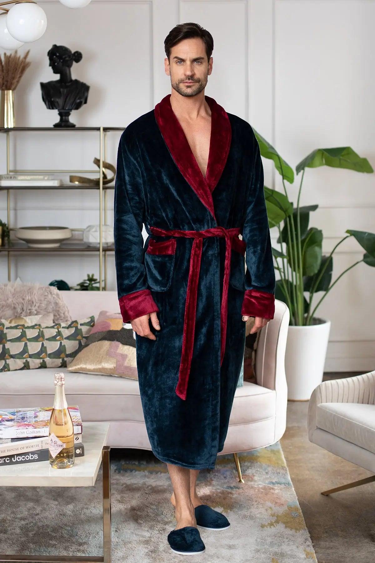 Cozy Men's Plush Robes – Built for Comfort, Designed to Last with available Personalization Add-on