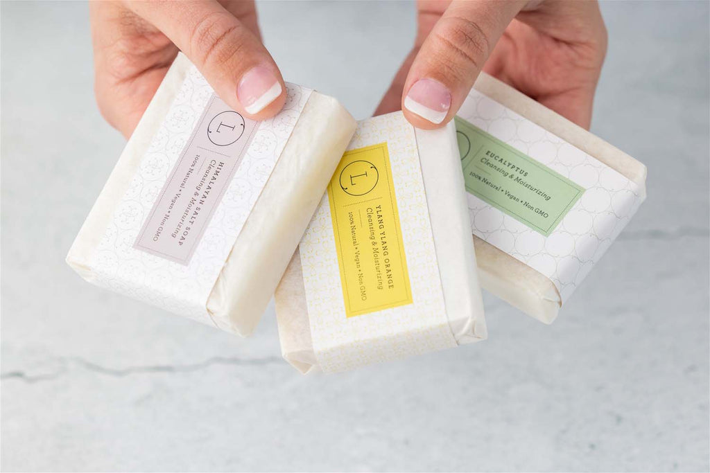 Set of  6 Handmade cold process, Natural Soap Bars in gift Set box