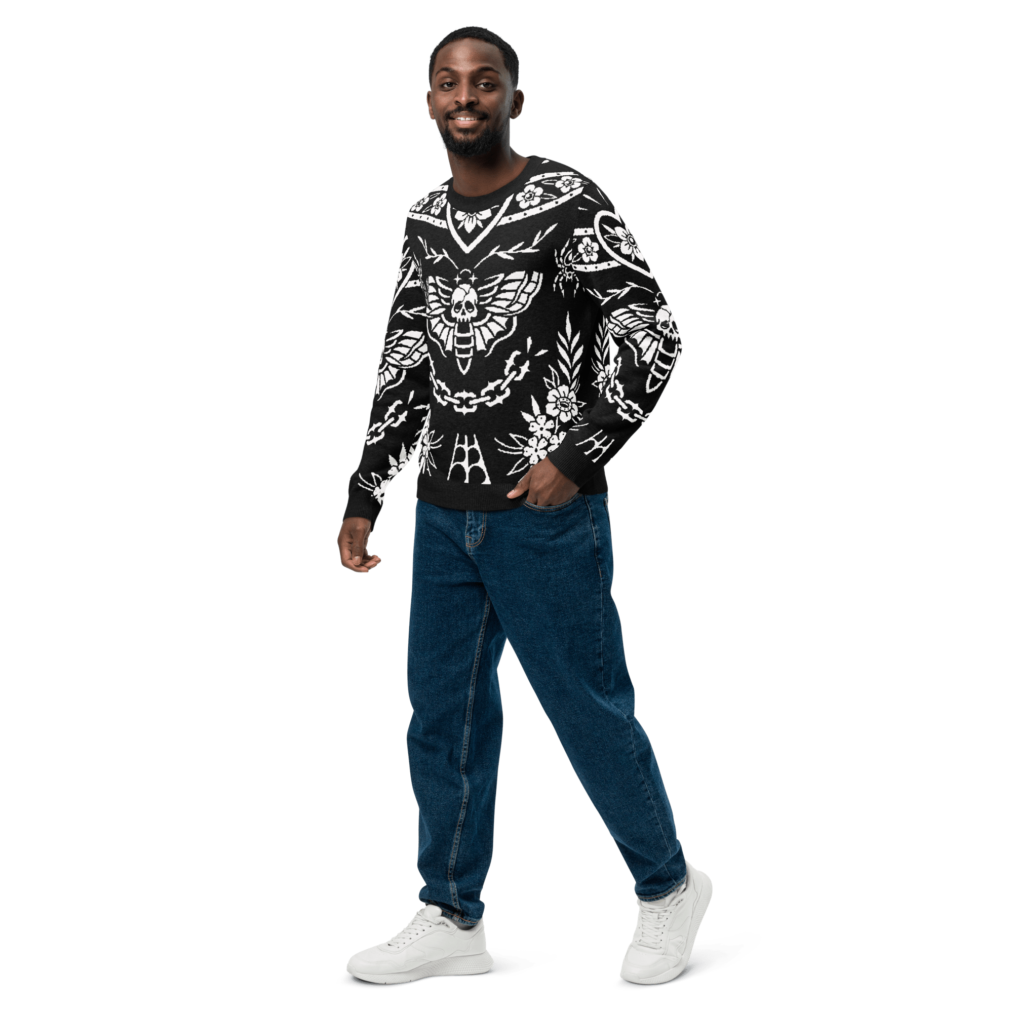 Old School Ink Knit Crewneck Sweater