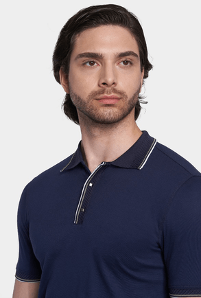 The Mercerized Cotton Polo (Navy)