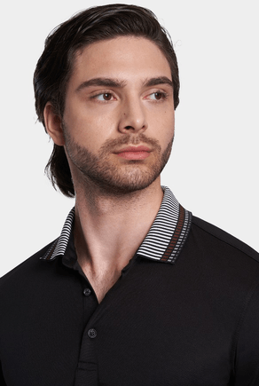 The Mercerized Cotton Polo (Crown Black)