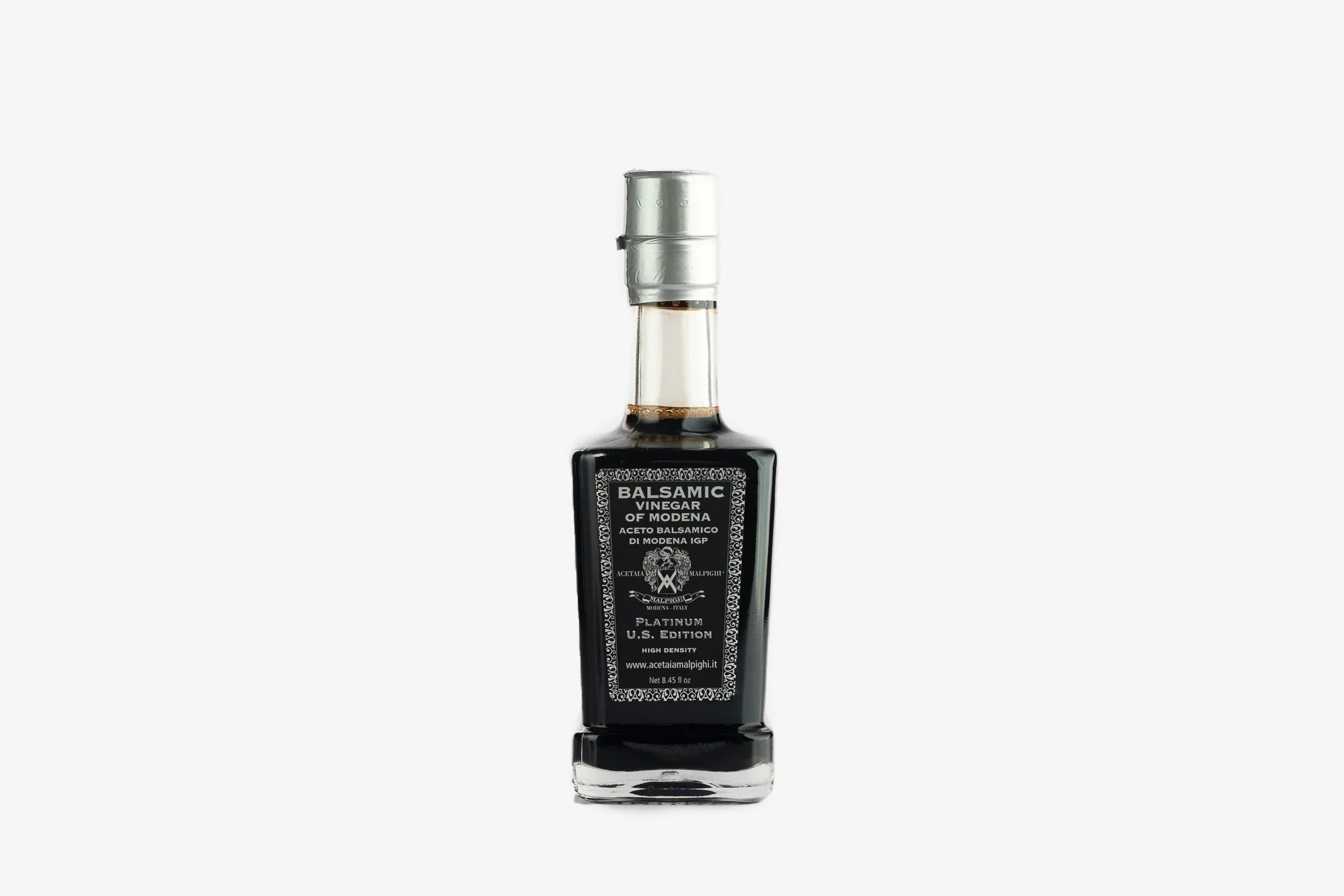 Acetaia Malpighi Platinum Balsamic Vinegar of Modena — IGP Certified, Aged 25-30 Years, High Density