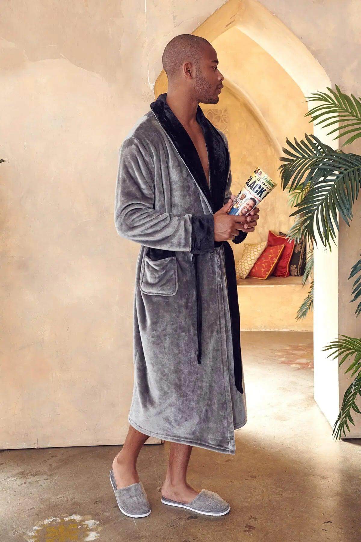 Cozy Men's Plush Robes – Built for Comfort, Designed to Last with available Personalization Add-on