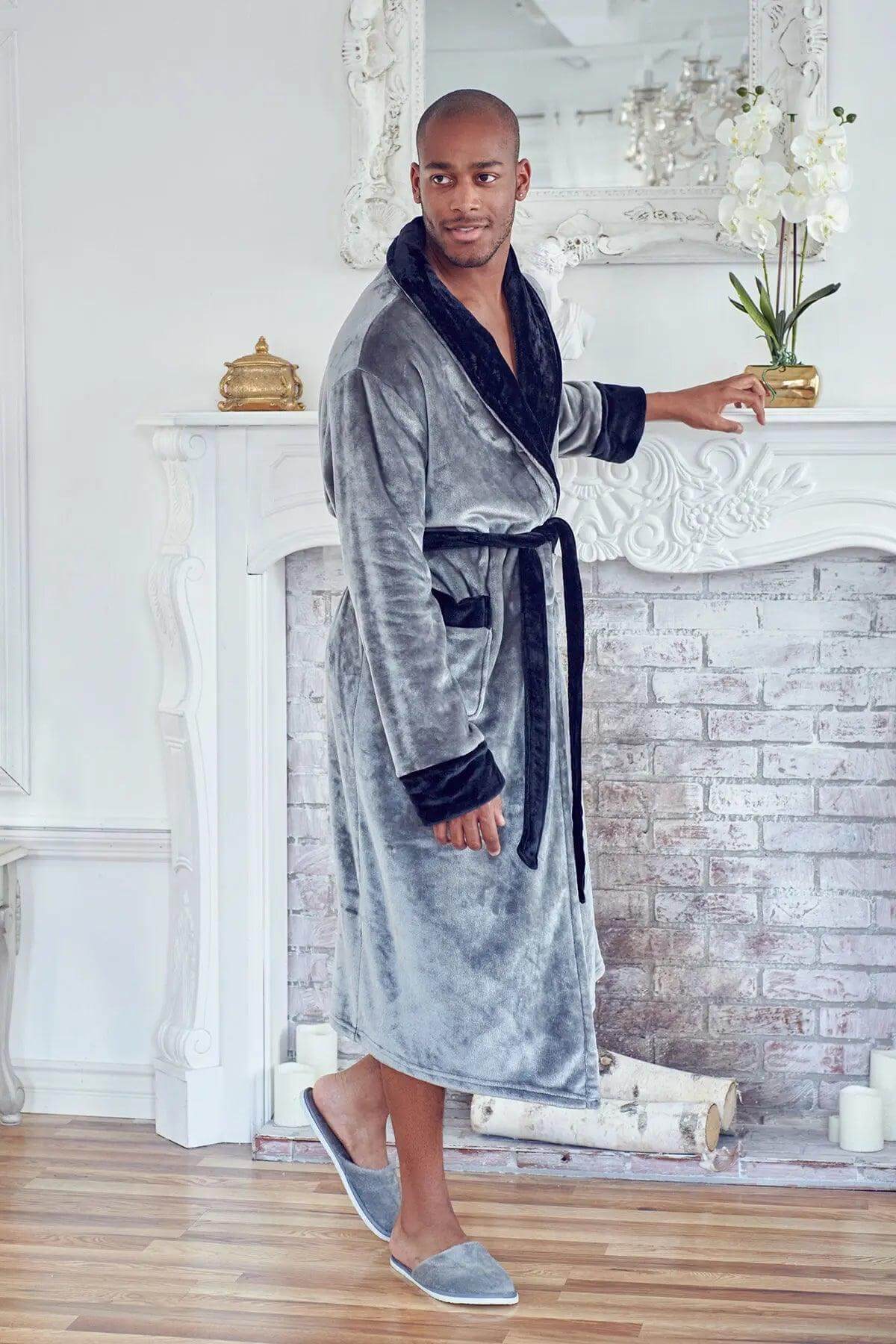 Cozy Men's Plush Robes – Built for Comfort, Designed to Last with available Personalization Add-on
