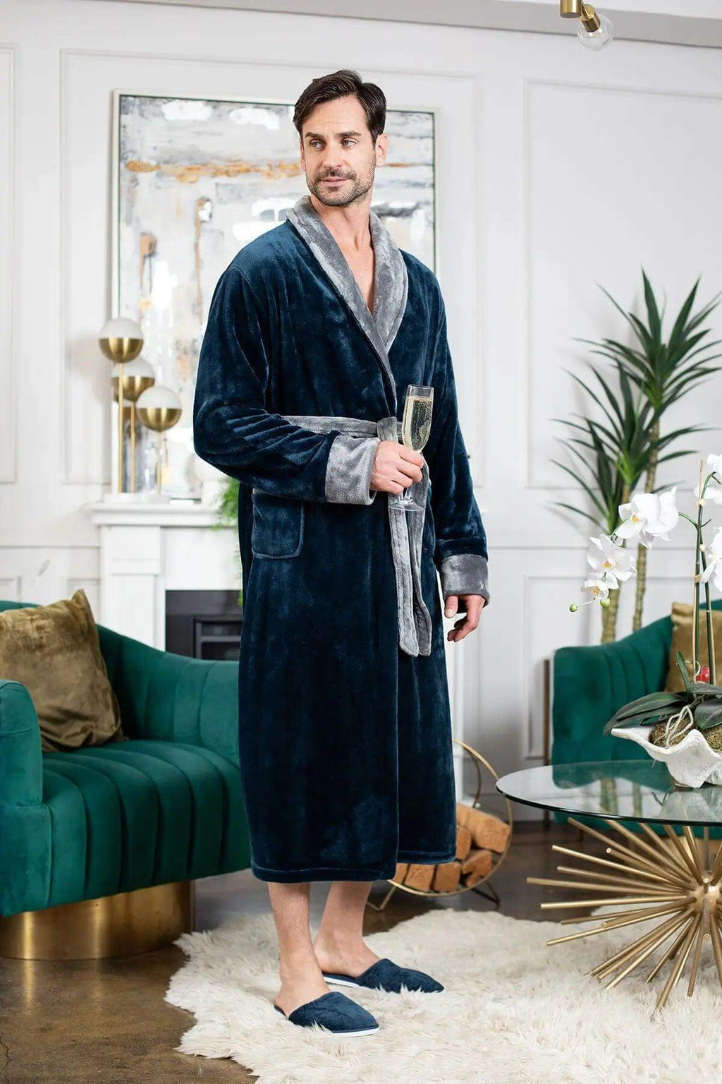 Cozy Men's Plush Robes – Built for Comfort, Designed to Last with available Personalization Add-on