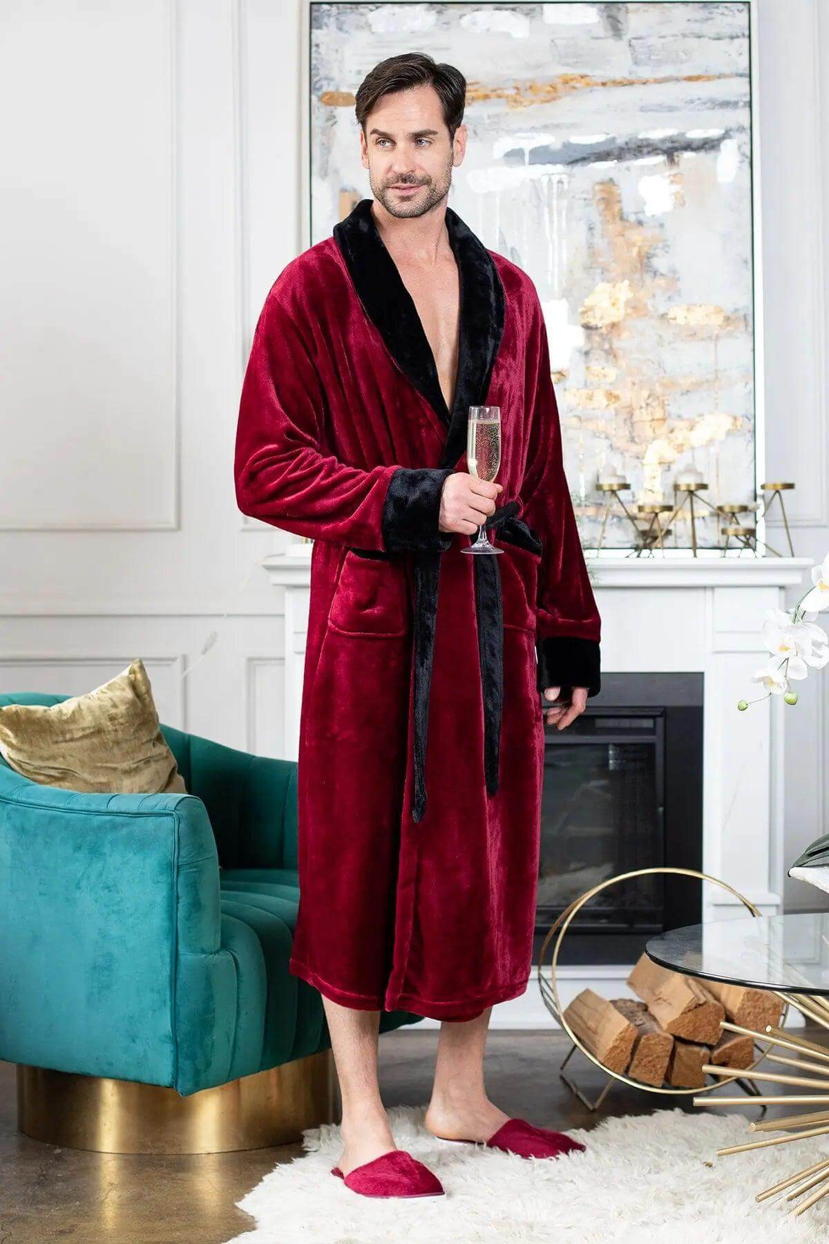 Cozy Men's Plush Robes – Built for Comfort, Designed to Last with available Personalization Add-on