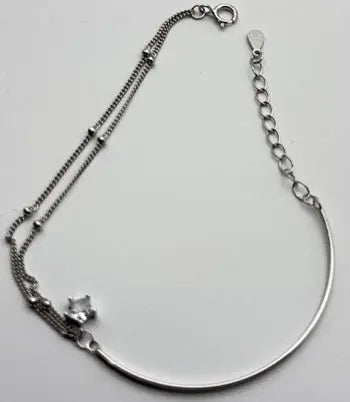 S925 Silver Bangled Bracelet – Elegant S925 Bangle & Double Silver Bracelet | Women's | Amtikiss Casuals