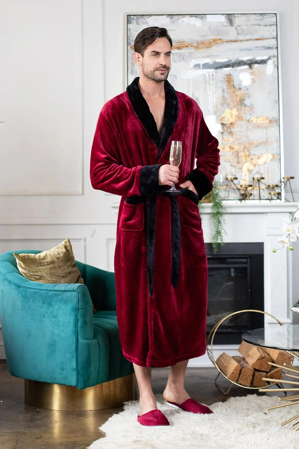 Cozy Men's Plush Robes – Built for Comfort, Designed to Last with available Personalization Add-on