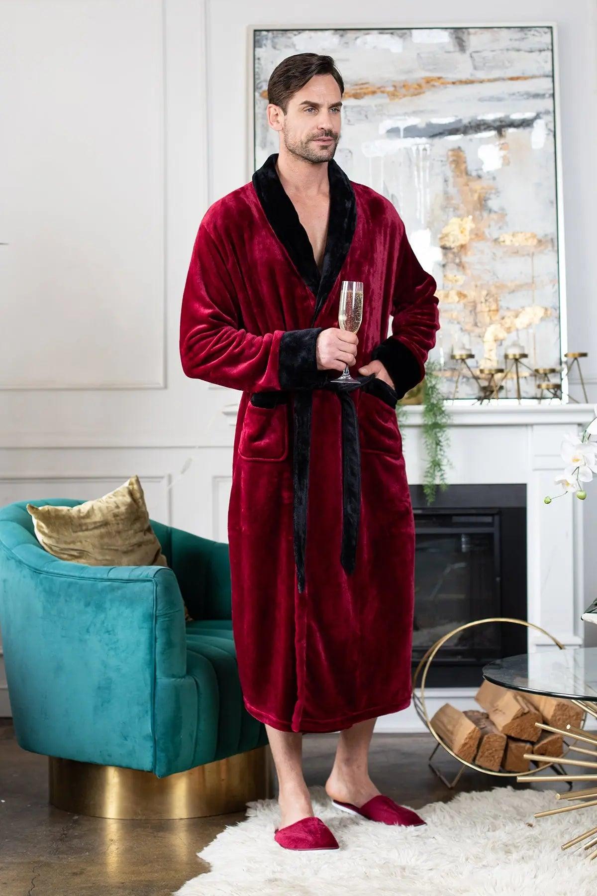 Cozy Men's Plush Robes – Built for Comfort, Designed to Last with available Personalization Add-on
