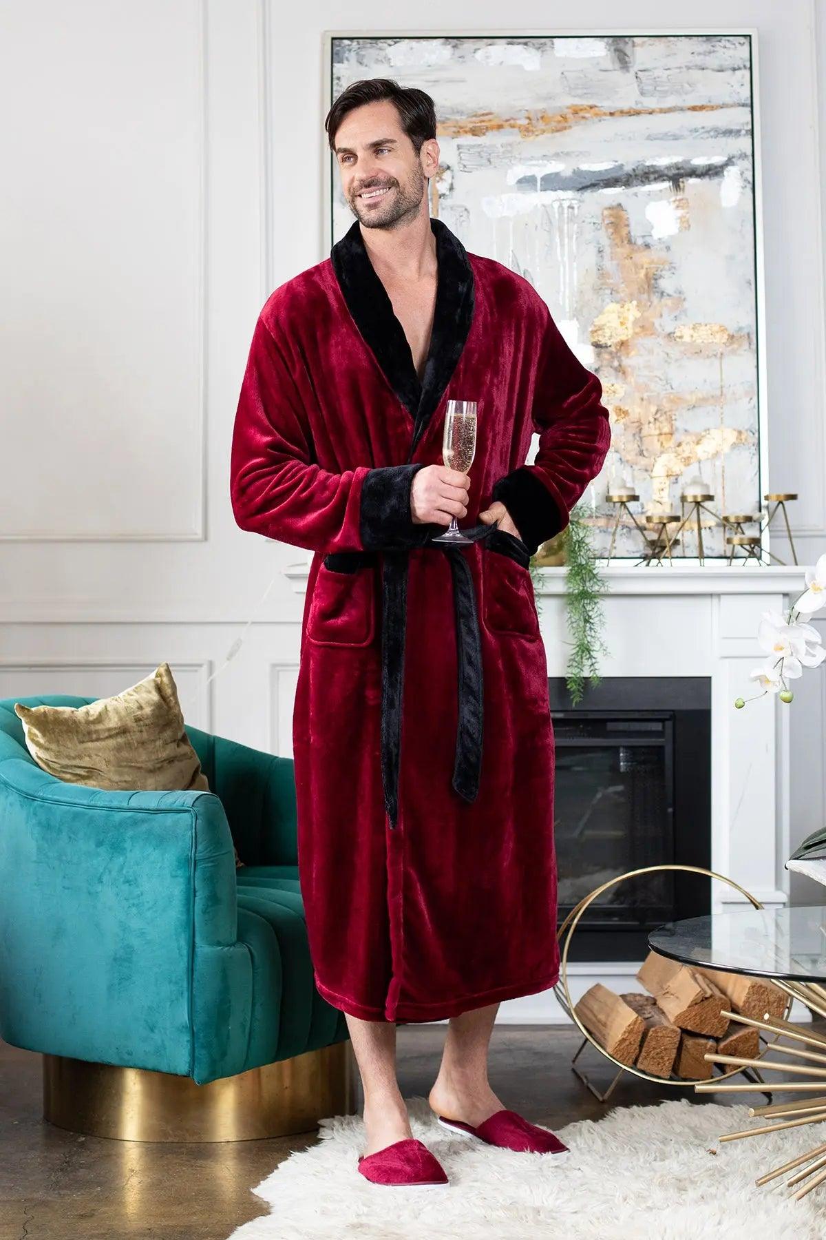 Cozy Men's Plush Robes – Built for Comfort, Designed to Last with available Personalization Add-on