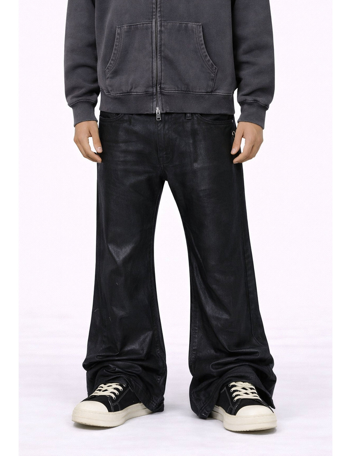 WIDEBOY WAXED FLARE DENIM