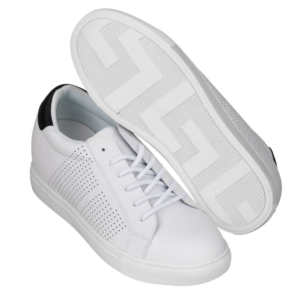 Men's White Elevator Sneakers H0833