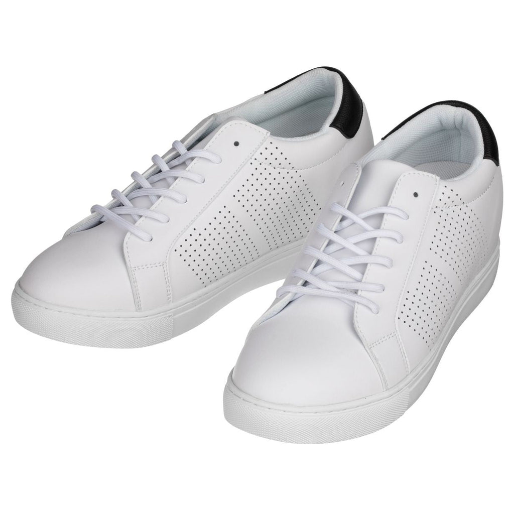 Men's White Elevator Sneakers H0833