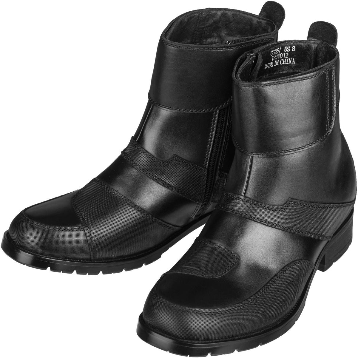 Men's Black Elevator Motorcycle Boots G6251
