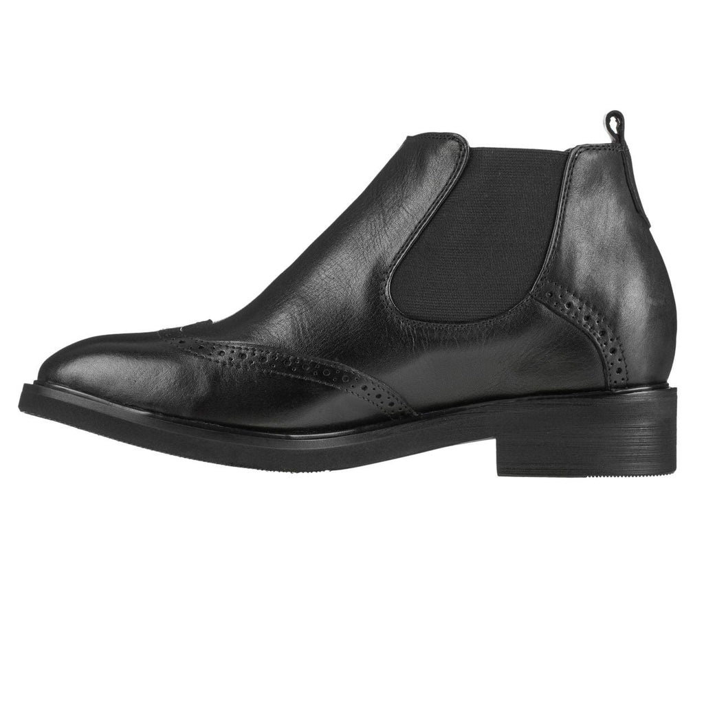 Leather Wing-Tip Ankle Boots - Three Inches - K28802