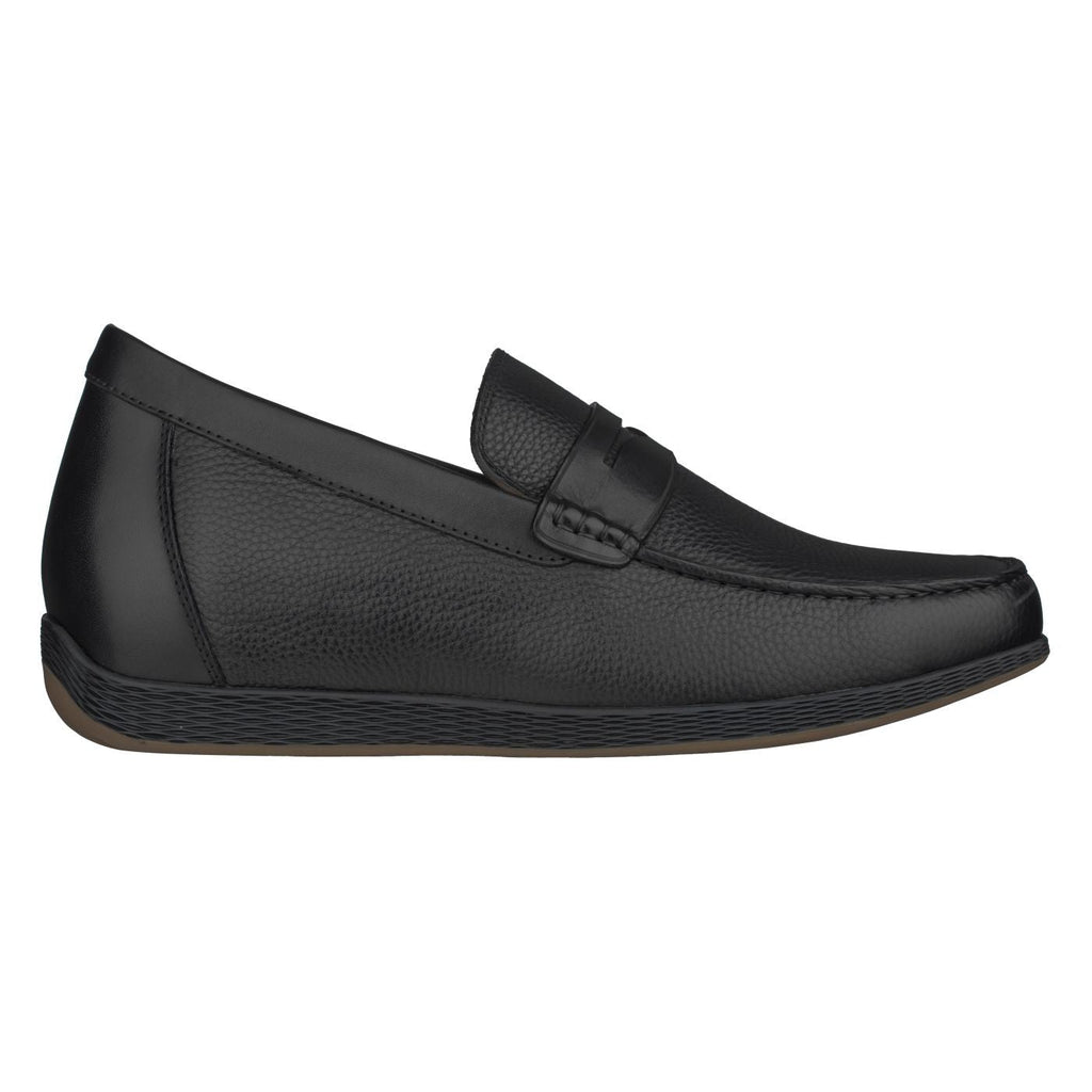 Men's Black Penny Loafer Elevator Shoes S1090