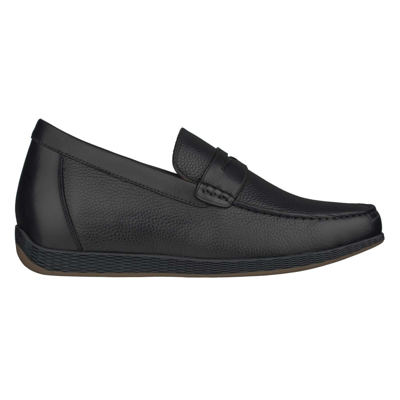 Men's Black Penny Loafer Elevator Shoes S1090