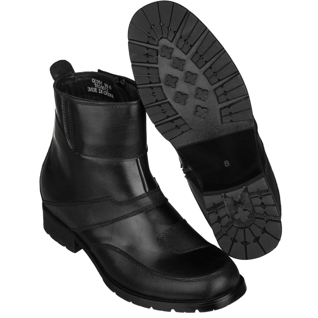 Men's Black Elevator Motorcycle Boots G6251