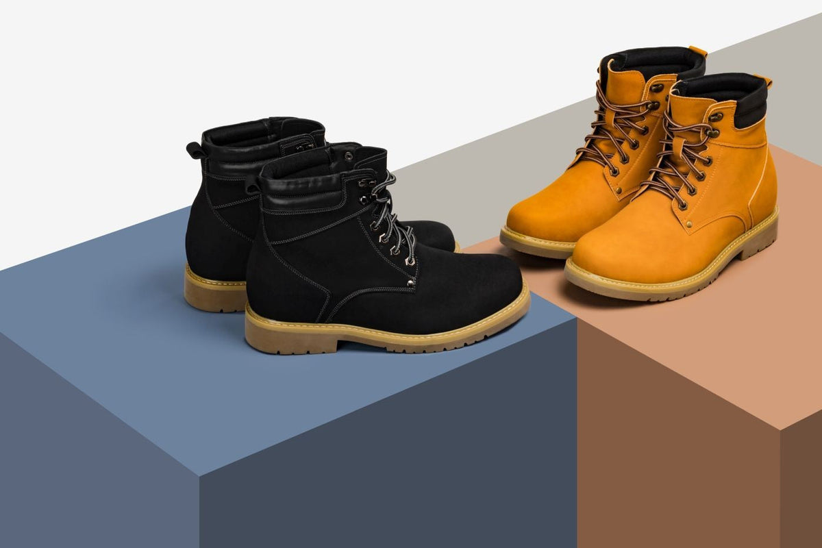 Men's Nubuck Black Work Style Boot K8820