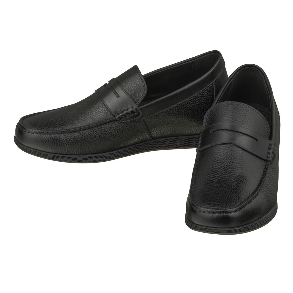 Men's Black Penny Loafer Elevator Shoes S1090