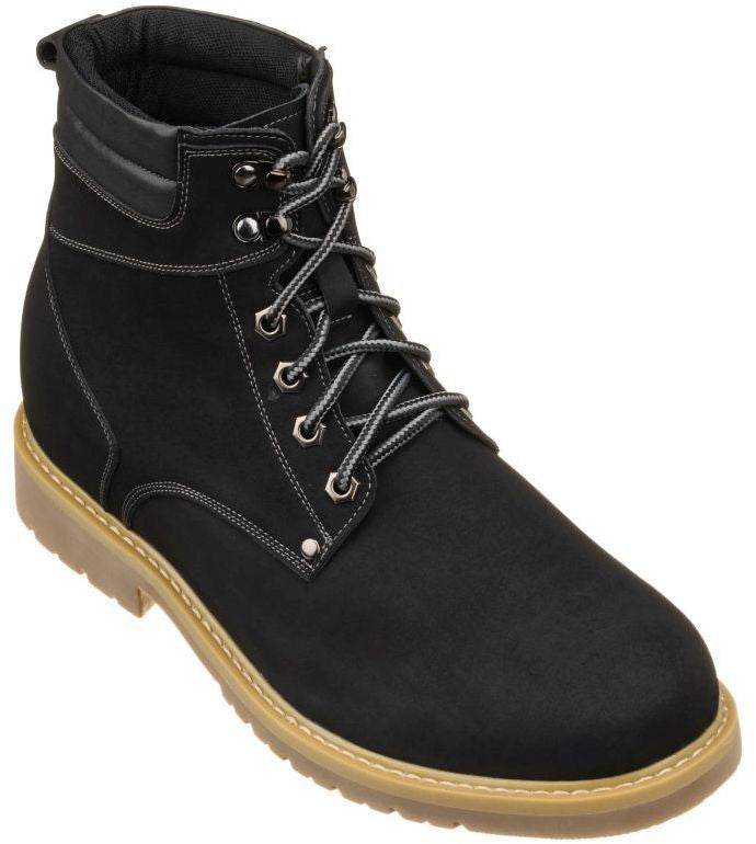 Men's Nubuck Black Work Style Boot K8820