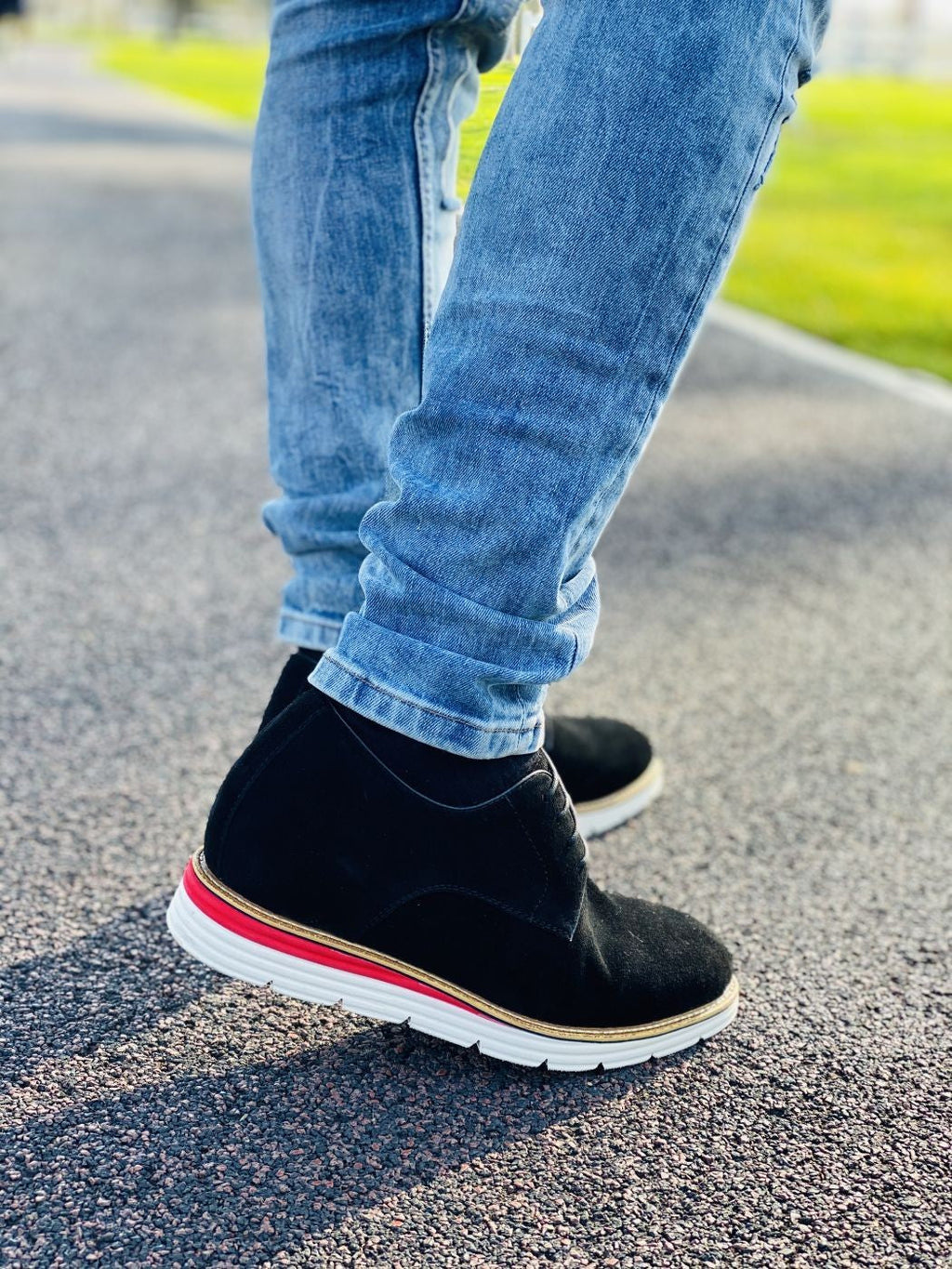 CALTO - Y4222 - 3.2 Inches Taller (Nubuck Black)
