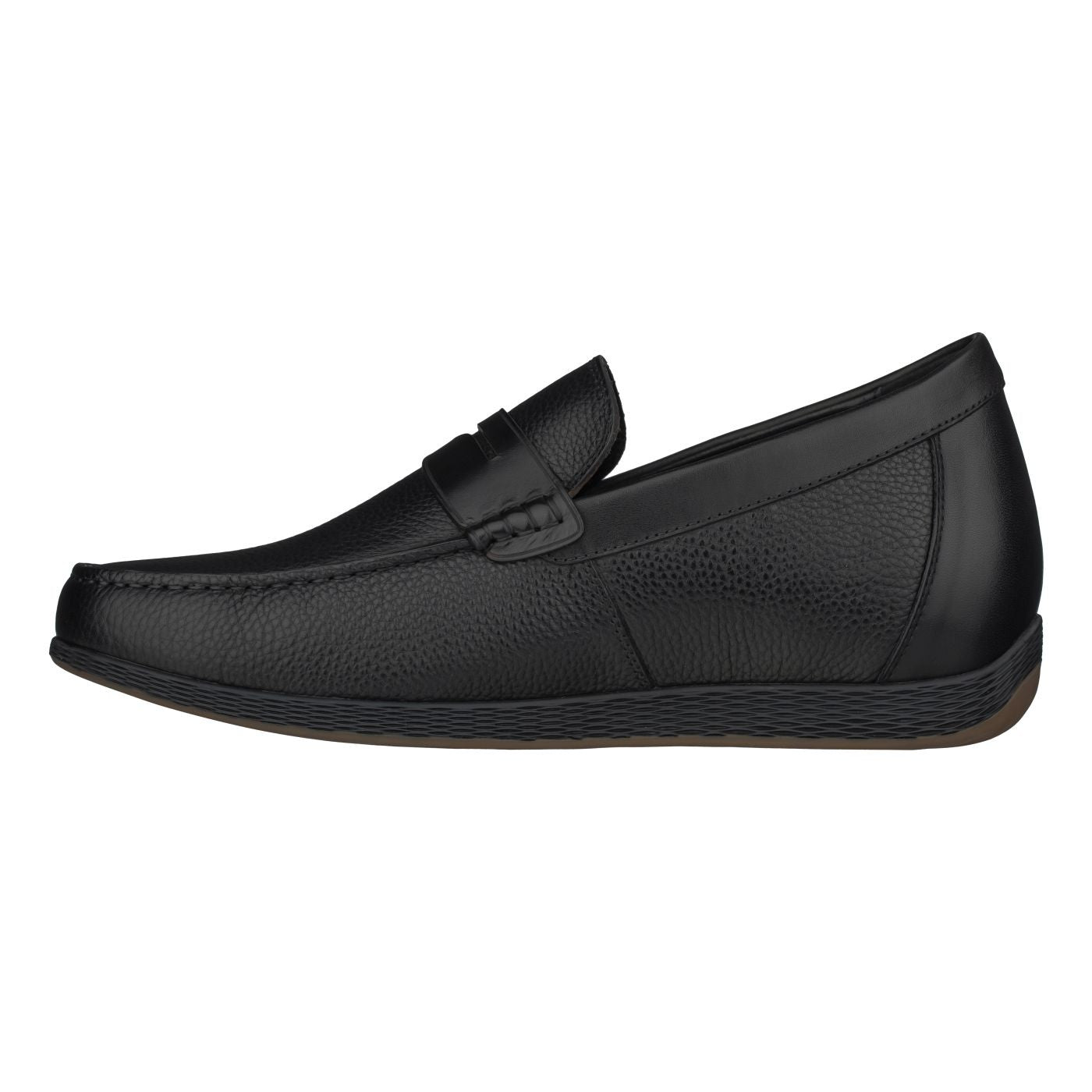 Men's Black Penny Loafer Elevator Shoes S1090