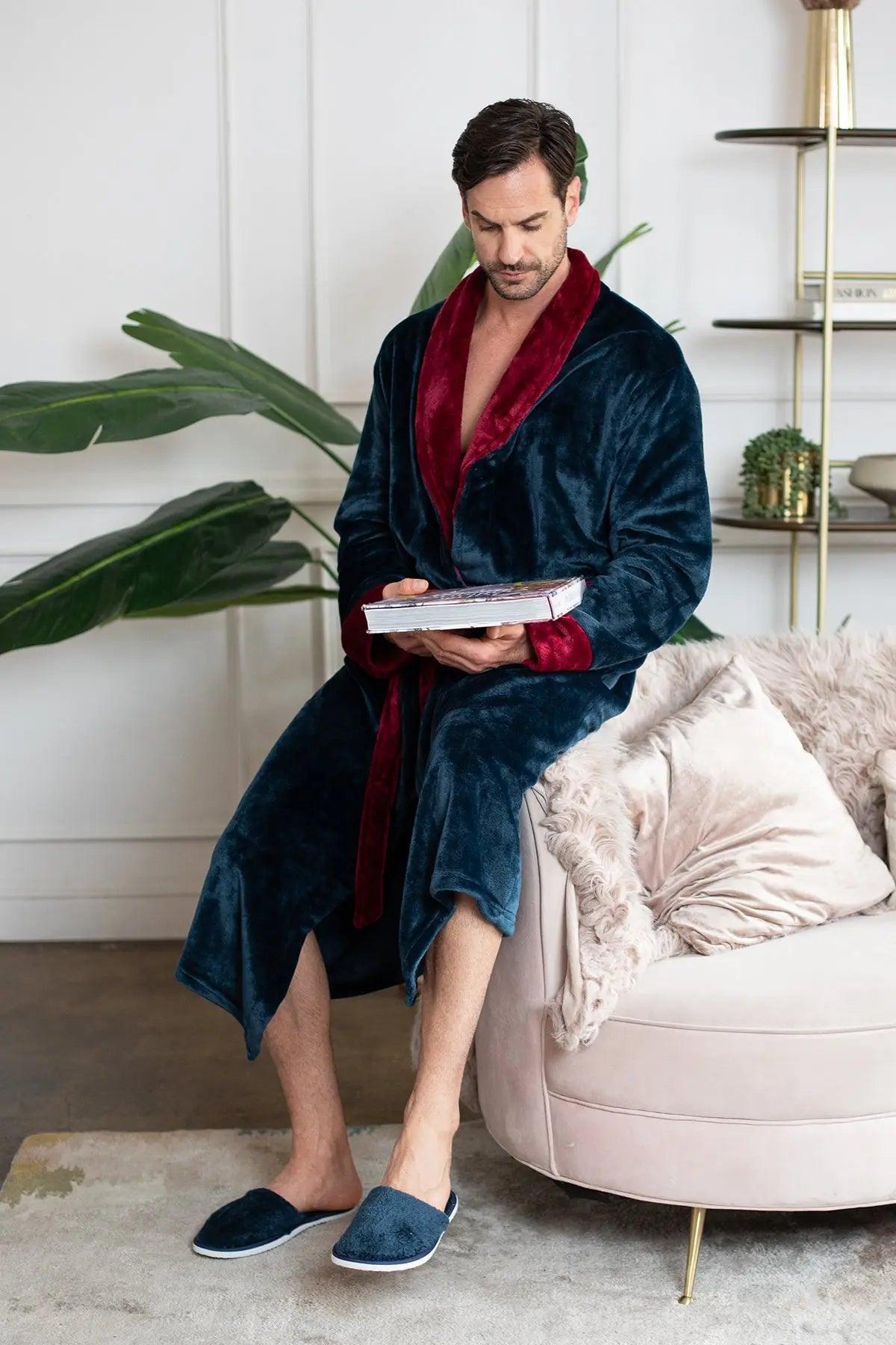Cozy Men's Plush Robes – Built for Comfort, Designed to Last with available Personalization Add-on
